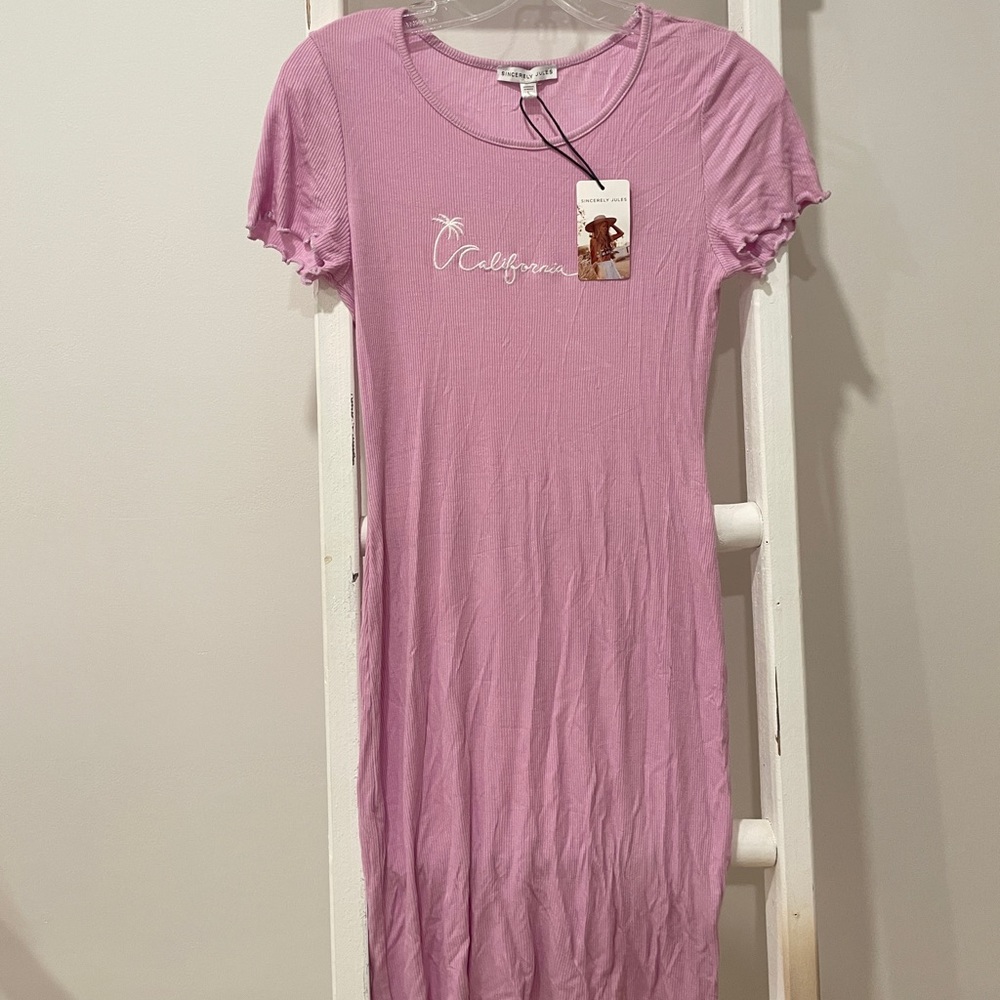 Sincerely Jules California Purple BodyCon Dress / NWT